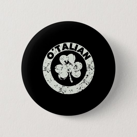 Grappige Saint Patrick's Day Italiaanse Ierse rela Ronde Button 5,7 Cm (Voorkant)