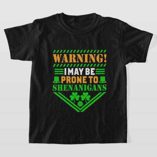 Grappige Saint Patrick's Day woordkunst T-shirt (Laagn)