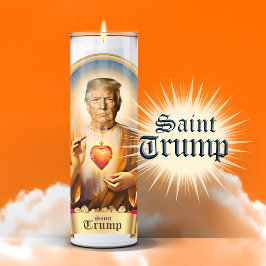 Grappige Saint Trump Gebedskaars Sticker