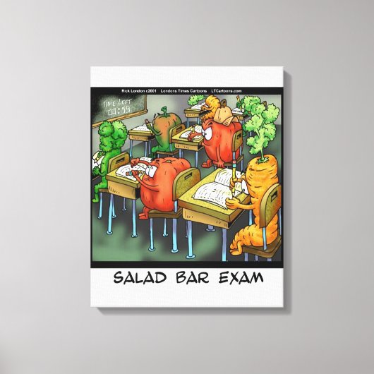Grappige Saladebar-examen Canvasprint Canvas Afdruk (Voorkant)