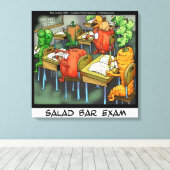 Grappige Saladebar-examen Canvasprint Canvas Afdruk (Insitu (Houten vloer))