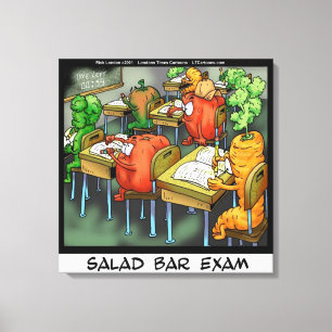 Grappige Saladebar-examen Canvasprint Canvas Afdruk