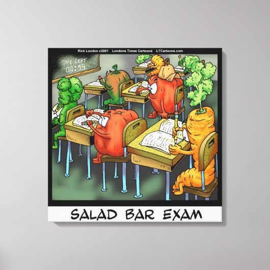 Grappige Saladebar-examen Canvasprint Canvas Afdruk (Voorkant)