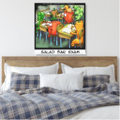 Grappige Saladebar-examen Canvasprint Canvas Afdruk (Insitu (Slaapkamer))
