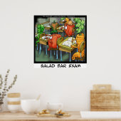 Grappige Saladebar-examenposter Poster (Keuken)