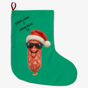 Grappige salami kusjes kerst grote kerstsok