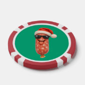 Grappige salami kusjes kerst poker chips (Enkel)