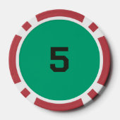 Grappige salami kusjes kerst poker chips (Achterkant)