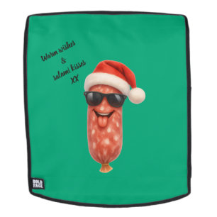 Grappige salami kusjes kerst rugtassen