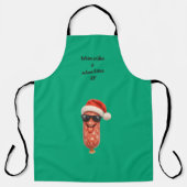 Grappige salami kussen kerstmis schort (Voorkant)