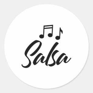 Grappige Salsa Dans Tee Shirts Vrouwen Salsa Ronde Sticker