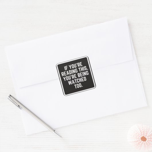 Grappige samenzwering auto Sticker (Envelop)