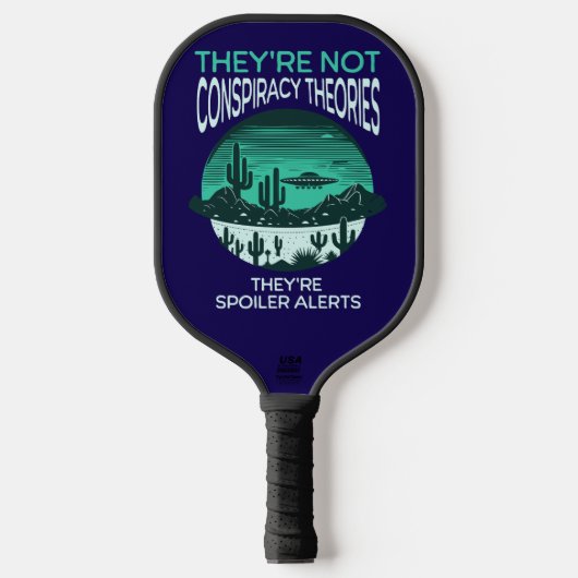 Grappige Samenzweringstheorie UFO Pickleball Paddle (Voorkant)