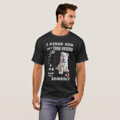 Grappige Samoyed Husky Mix Hond Moeder Vader Kostu T-shirt (Voorkant volledig)