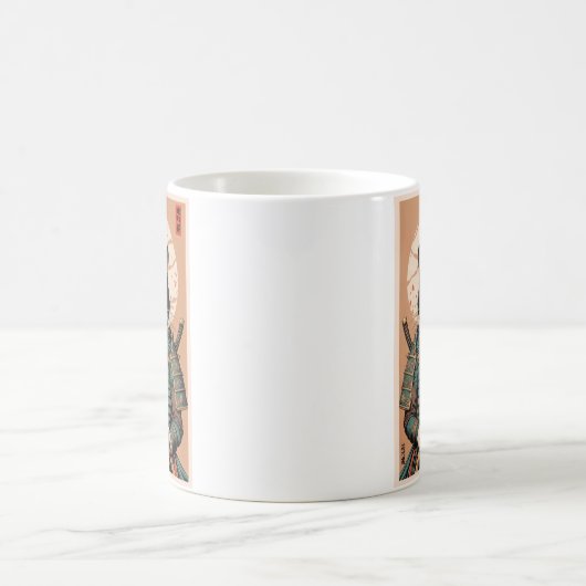 Grappige samurai kat koffiemok (Center)