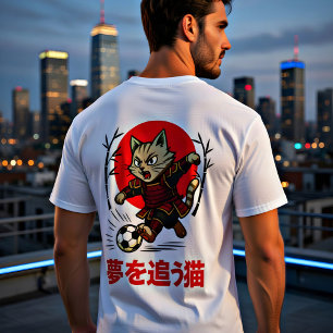 Grappige Samurai Kat Voetbal - Cadeau voor Anime & T-shirt