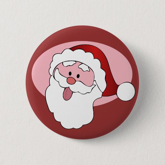 Grappige Santa aangepaste knop Ronde Button 5,7 Cm (Voorkant)