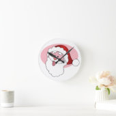 Grappige Santa aangepaste wandklok (Huis)