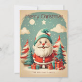 Grappige  Santa Christmas Fun vakantie Kaart (Voorkant)