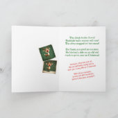 Grappige Santa Christmas Gevouwen Vakantie Kaart (Binnen)