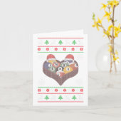 Grappige Santa Claus Ball Pool Speler Lelijke Kers Kaart (Gele Bloem)