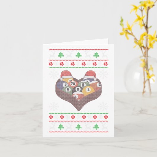 Grappige Santa Claus Ball Pool Speler Lelijke Kers Kaart (Gele Bloem)