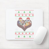 Grappige Santa Claus Ball Pool Speler Lelijke Kers Muismat (Met muis)