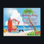 Grappige Santa Claus Beach Vakantie Party Uitnodig Briefkaart<br><div class="desc">Funny Santa Claus Beach Holiday Party Invitation Briefkaart. De tekst kan worden gewijzigd via het rechter menu "Details". Om alles aan uw behoeften aan te passen, klikt u op de knop "Aanpassen" en kunt u de stijl en kleur van de tekst wijzigen. Andere kleuren zijn beschikbaar. Neem contact met mij...</div>