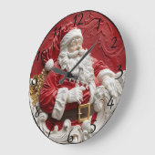 Grappige Santa Claus-decoratie voor feestelijk gej Grote Klok (Hoek)