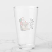 Grappige Santa Claus Naughty List Christmas Design Glas (Achterkant)