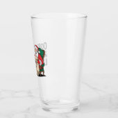Grappige Santa Claus Naughty List Christmas Design Glas (Links)