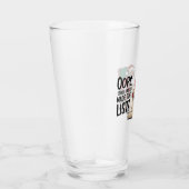 Grappige Santa Claus Naughty List Christmas Design Glas (Rechts)