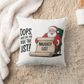 Grappige Santa Claus Naughty List Christmas Design Kussen (Deken)