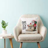 Grappige Santa Claus Naughty List Christmas Design Kussen (Stoel)