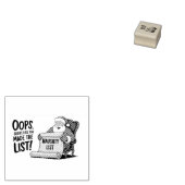 Grappige Santa Claus Naughty List Christmas Design Rubberstempel (Gestempeld)