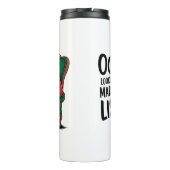 Grappige Santa Claus Naughty List Christmas Design Thermosbeker (Achterkant)