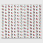 Grappige Santa Claus Tropical Beach Kerstmis Cadeaupapier (Vlak)