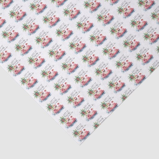Grappige Santa Claus Tropical Beach Kerstmis Tissuepapier (Detail)