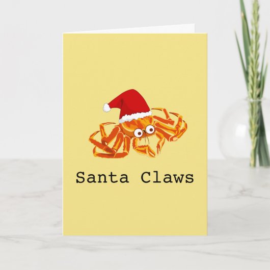 Grappige 'Santa Claws' kerst Feestdagen Kaart (Voorkant)