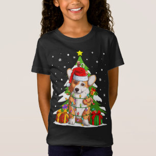 Grappige Santa Corgi Hond Kerstboom Cadeaus Xmas M T-shirt