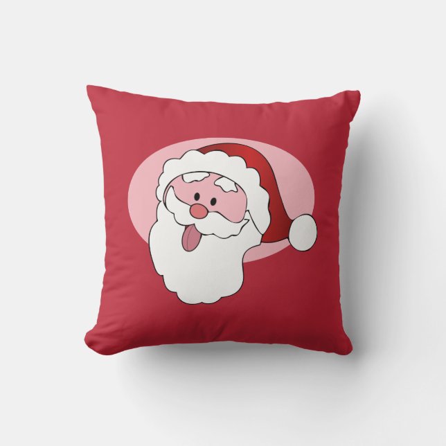 Grappige Santa custom gooi kussen (Voorkant)