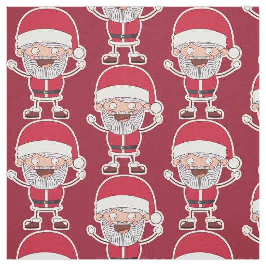 Grappige Santa custom kleur stof (Swatch)