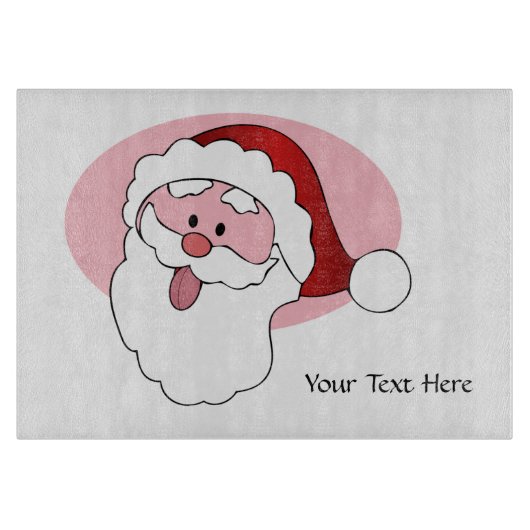 Grappige Santa custom snijplank (Voorkant)