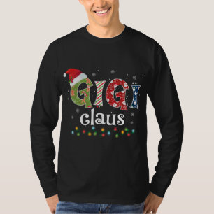 Grappige Santa Gigi Claus Kerstmis Pyjama Familie  T-shirt