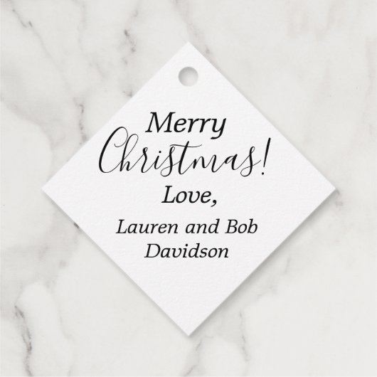 Grappige Santa Gnome in rode vrachtwagen met gesch Bedankjes Labels (Achterkant)