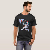 Grappige Santa Hat Astronaut Dunking Earth Basketb T-shirt (Voorkant volledig)