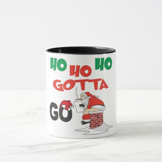 Grappige Santa HO HO HO moet gaan Mok (Midden)