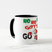 Grappige Santa HO HO HO moet gaan Mok (Voorkant links)