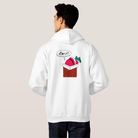 grappige santa hoodie (Achterkant volledig)