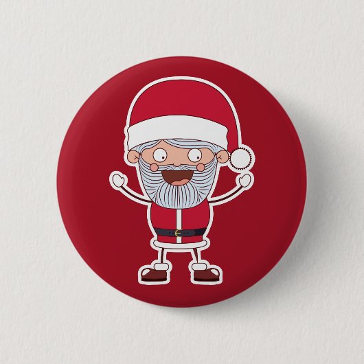 Grappige Santa knoppen Ronde Button 5,7 Cm (Voorkant)